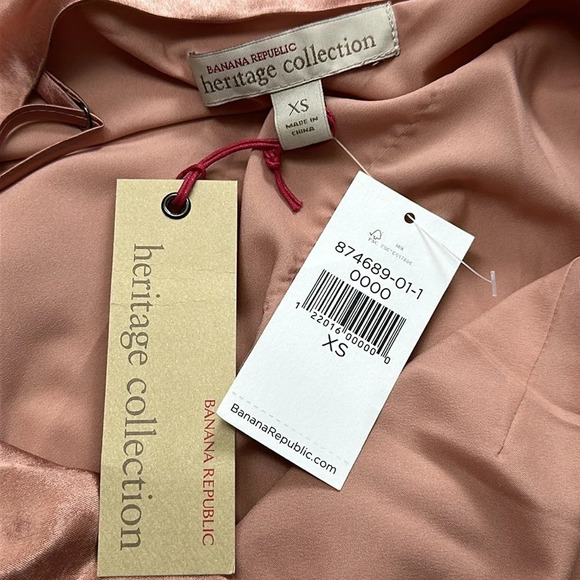 Banana Republic Heritage Collection Side Ruffle Slip Dress Womens Size XS NWT - Picture 8 of 11